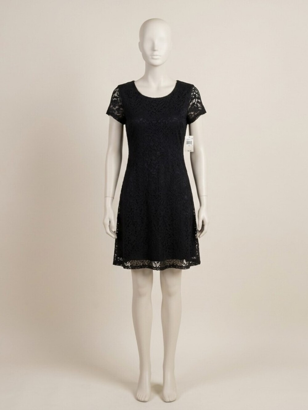 Vintage Claire Matthews Black Lace Knee-Length Dress - Size 2X - NWT / Outlet